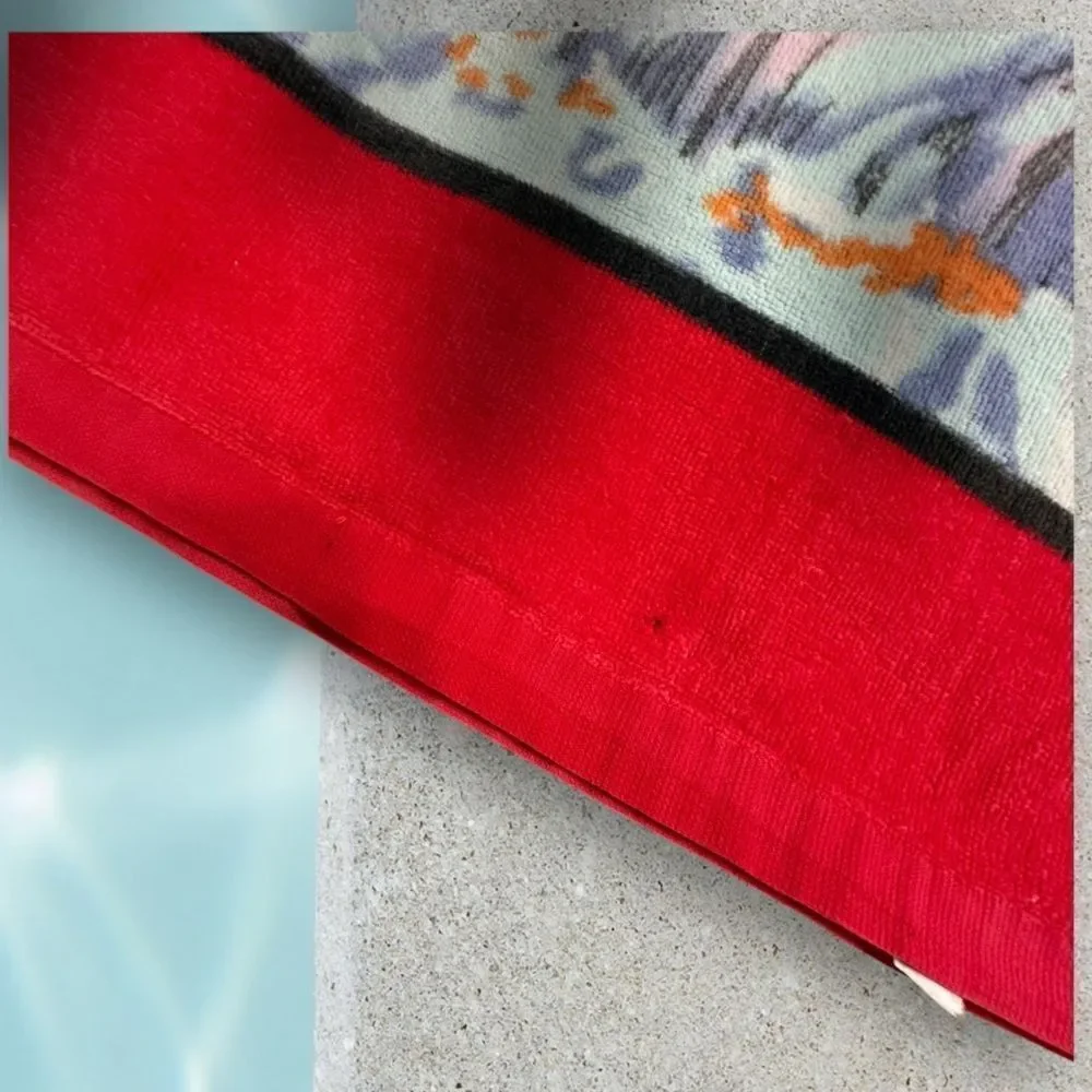 Vibrant Dolphin and Tropical Sunset Beach Towel